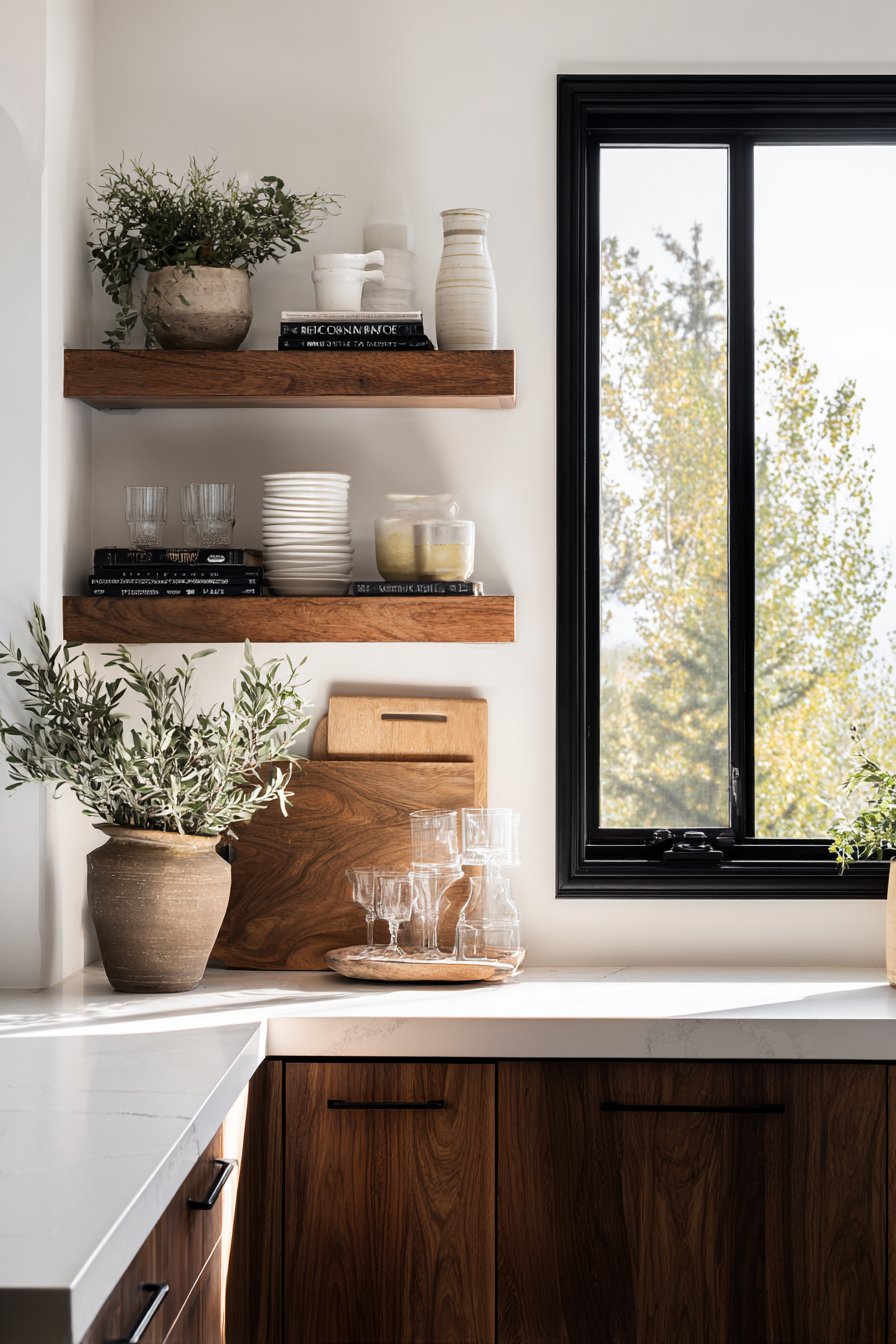 Install Open Shelving Strategically