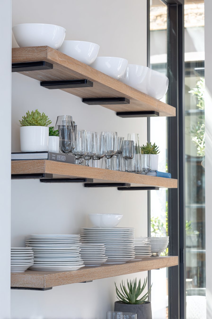 Install Open Shelving Strategically