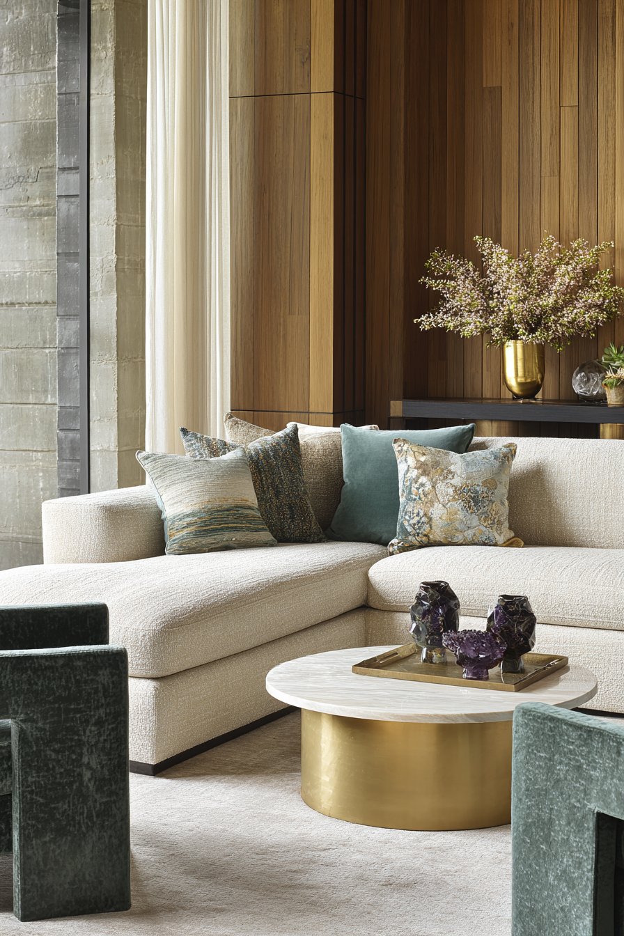 Neutral Color Palettes with Sophisticated Accents Provide Timeless Elegance