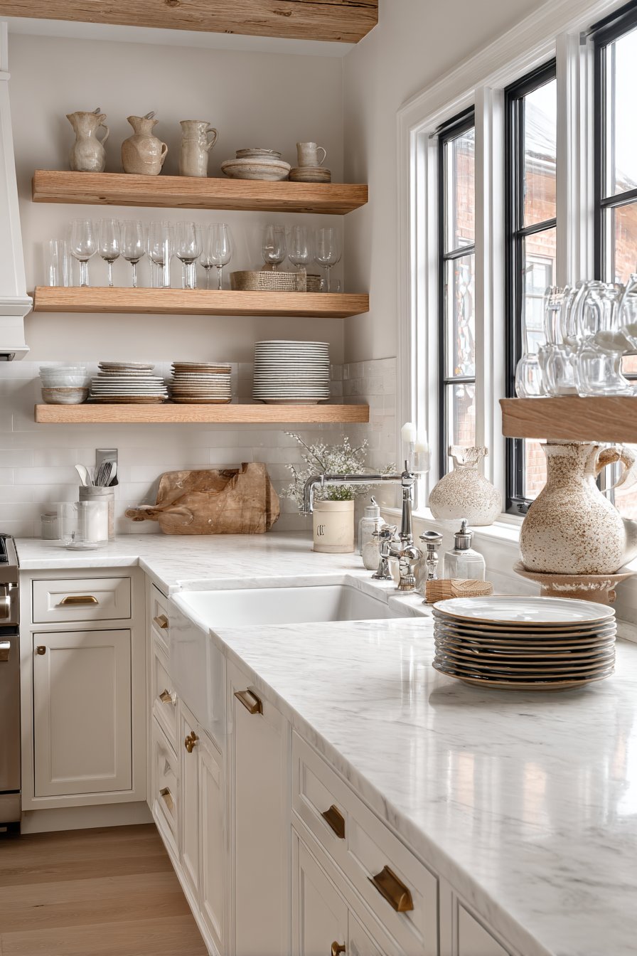 Open Shelving Displaying Curated Collections