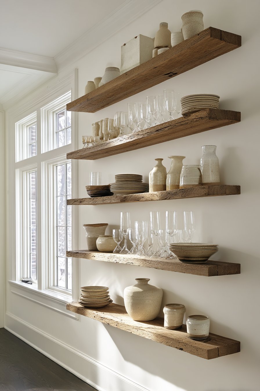 Open Shelving Displaying Curated Collections