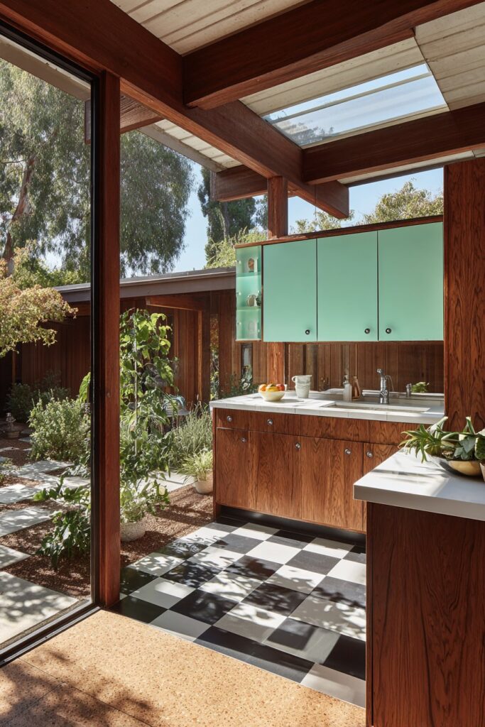 Vinyl or Cork Flooring in Bold Patterns