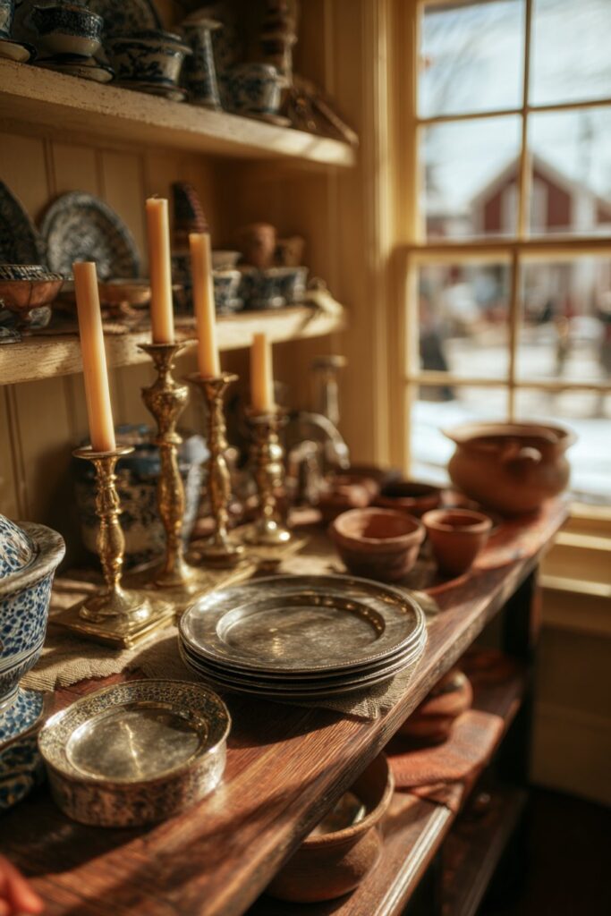 Display Colonial Accessories and Tableware