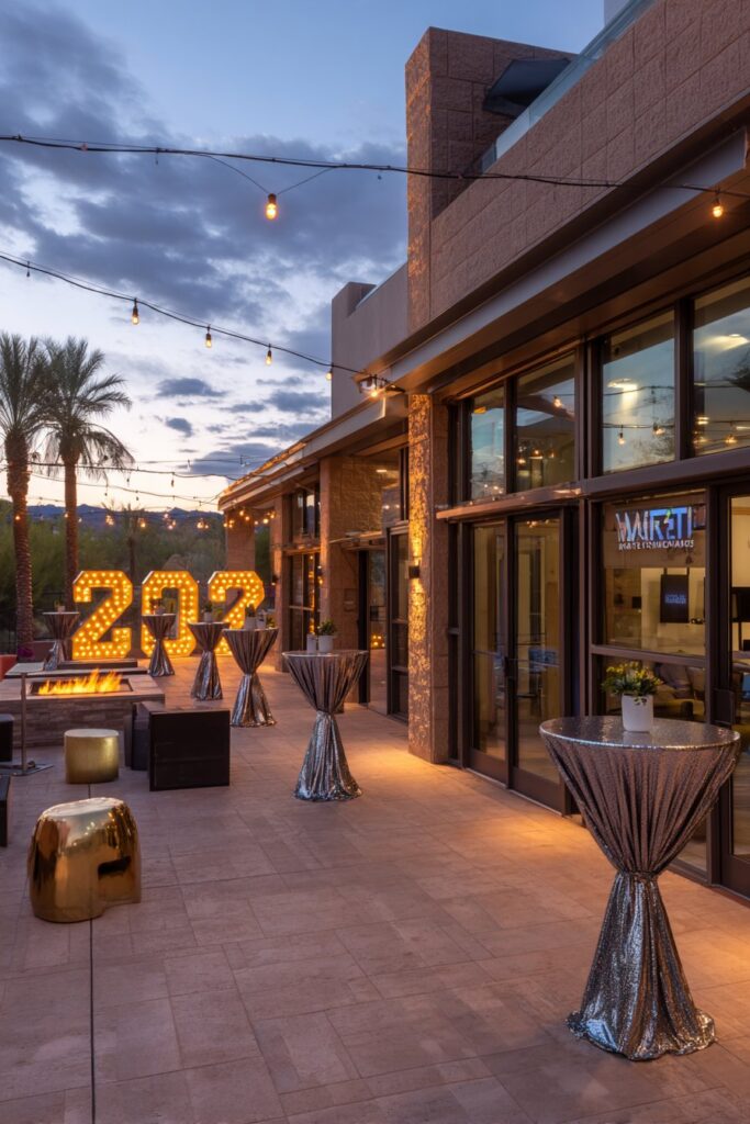 Outdoor Patio Celebration Under the Stars