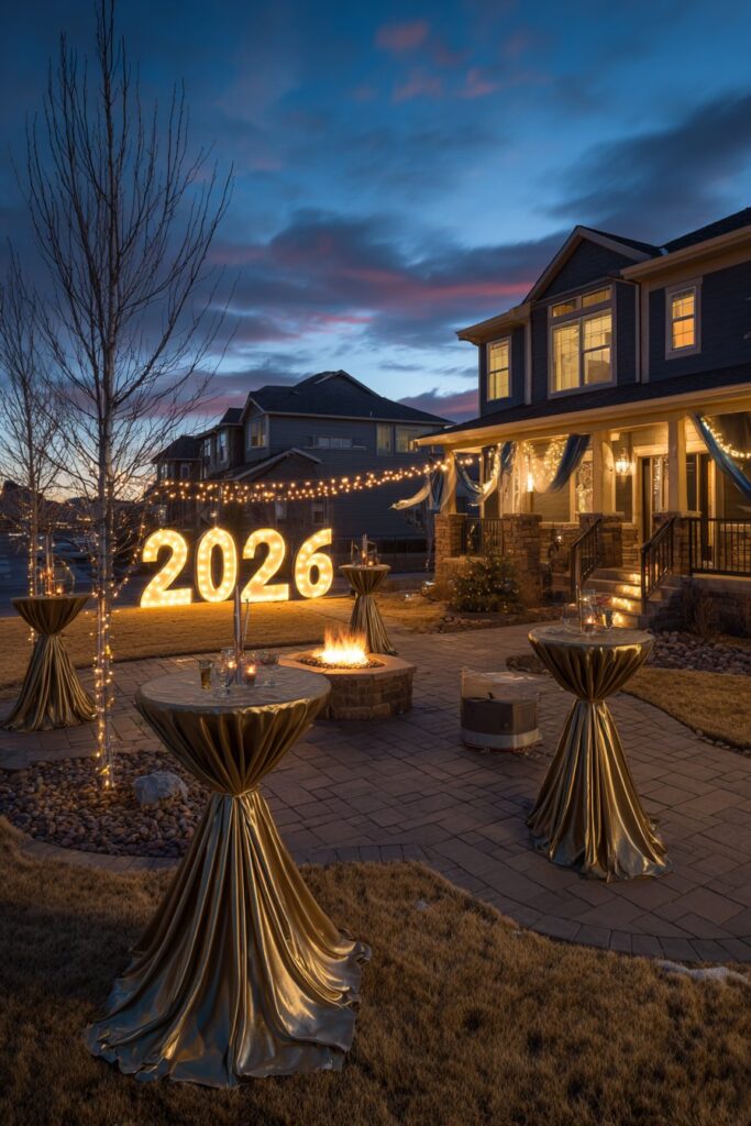 Outdoor Patio Celebration Under the Stars