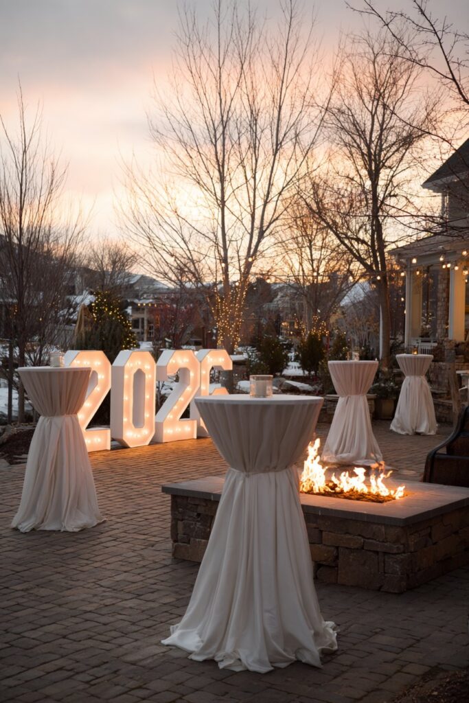 Outdoor Patio Celebration Under the Stars