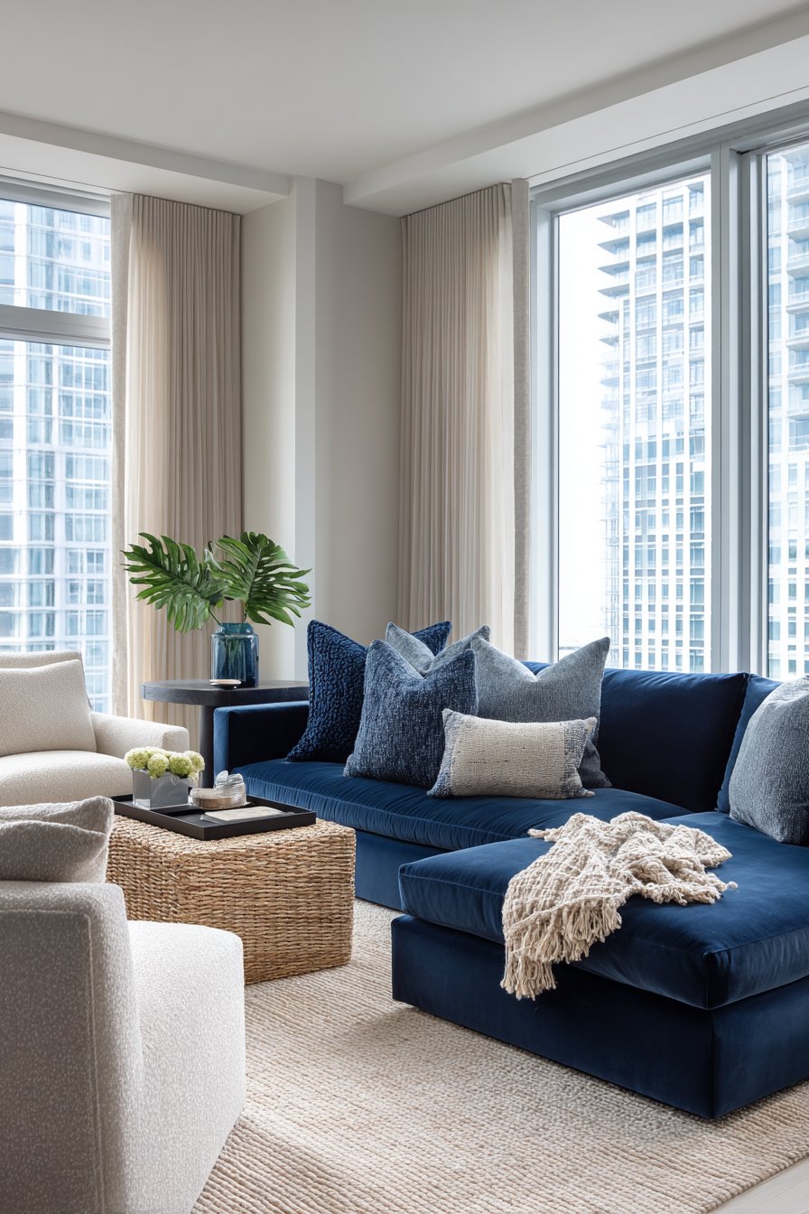 Luxurious Textiles and Textures Add Depth and Comfort