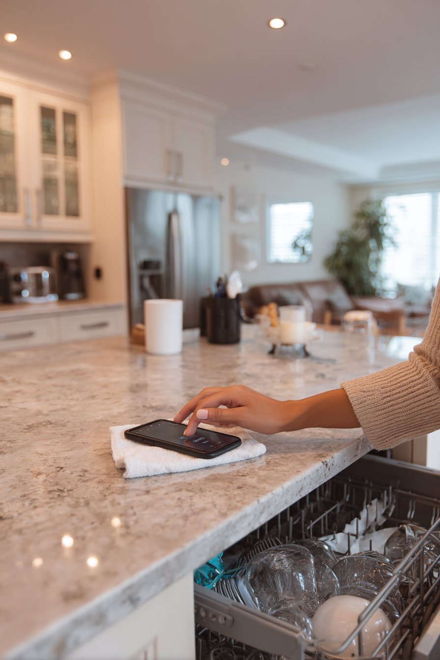 Practice the "Two-Minute Tidy" Before Leaving the Kitchen
