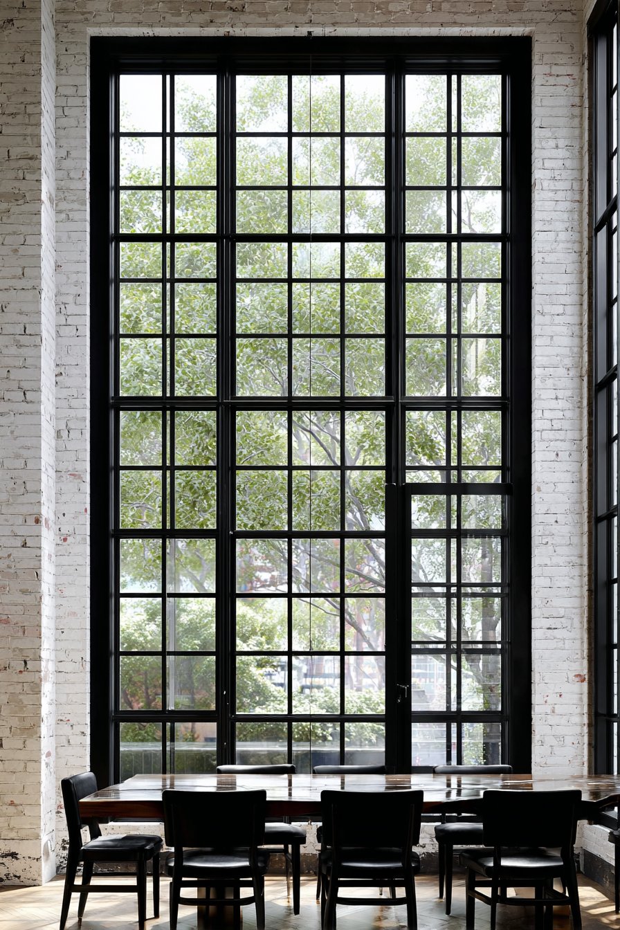 Create Contrast with Black Window Frames and Doors