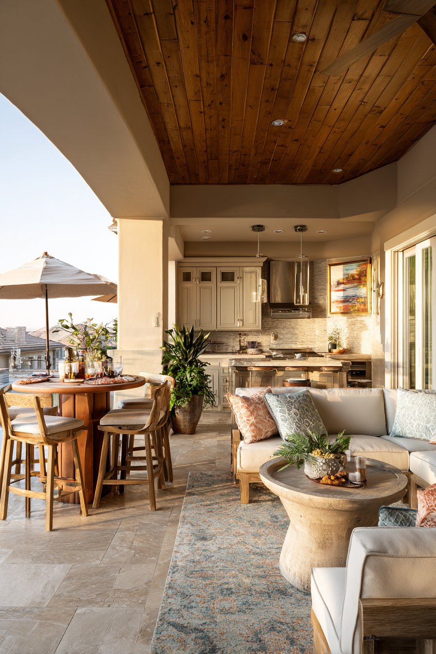 Add Comfortable Seating and Dining Areas