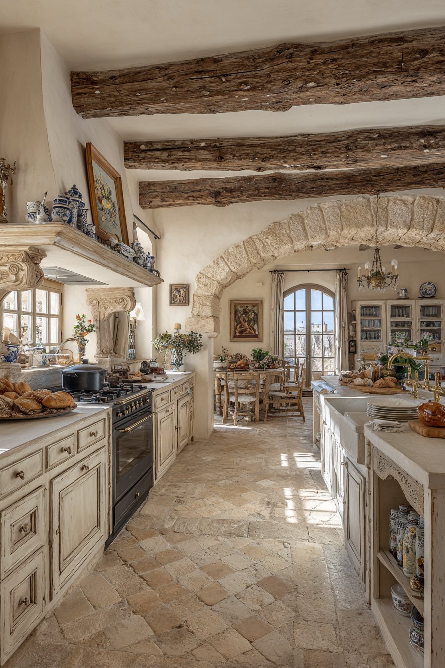 Exposed Ceiling Beams and Architectural Details