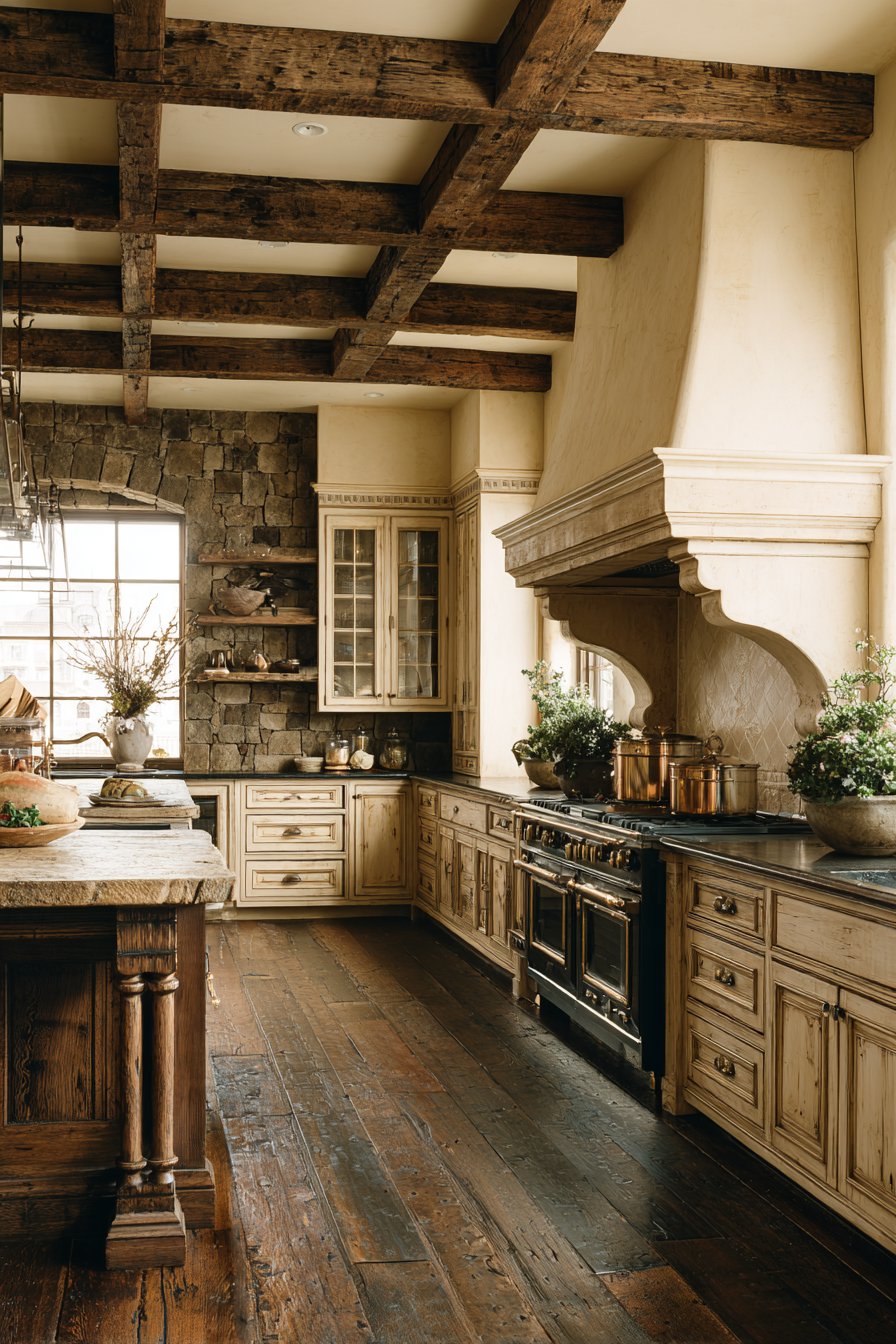 Exposed Ceiling Beams and Architectural Details